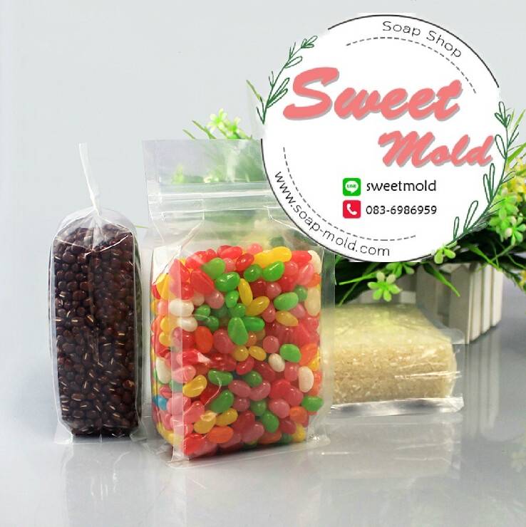 ถุงซองซิปใสตั้งได้ 12*22+4 cm :006148 บรจุ100ชิ้น