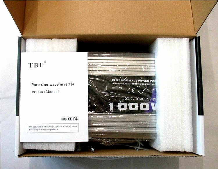 TBE inverter pure sine wave power inverter 1000w 12V เครื่องแปลงไฟ อินเวอร์เตอร์