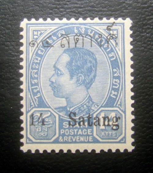 s2284-แสตมป์รัชกาลที่ 5 พระพักตร์ข้าง ชุดชั่วคราว ปี 2452 ดวง 14 อัฐ แก้เป็น 14 สตางค์ No.147 ยังไม่ใช้ หายาก ราคาเบา น่าสะสมครับ
