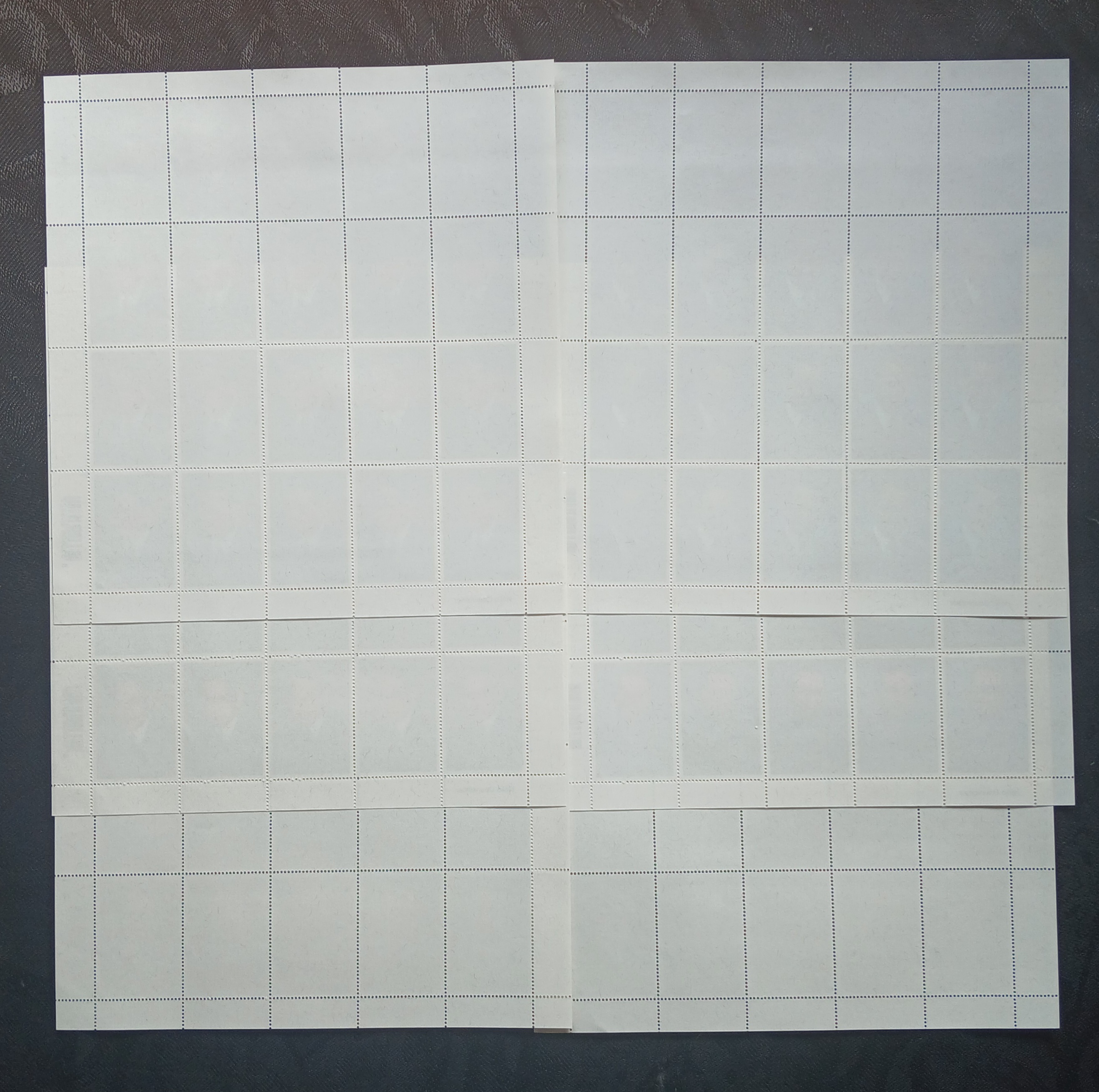 แสตมป์งานฉลองสิริราชสมบัติครบ 60 ปี ชุด 1 (เต็มแผ่น) ครบ 6 แบบ 6 แผ่น เลขเดียวกัน (no.140)