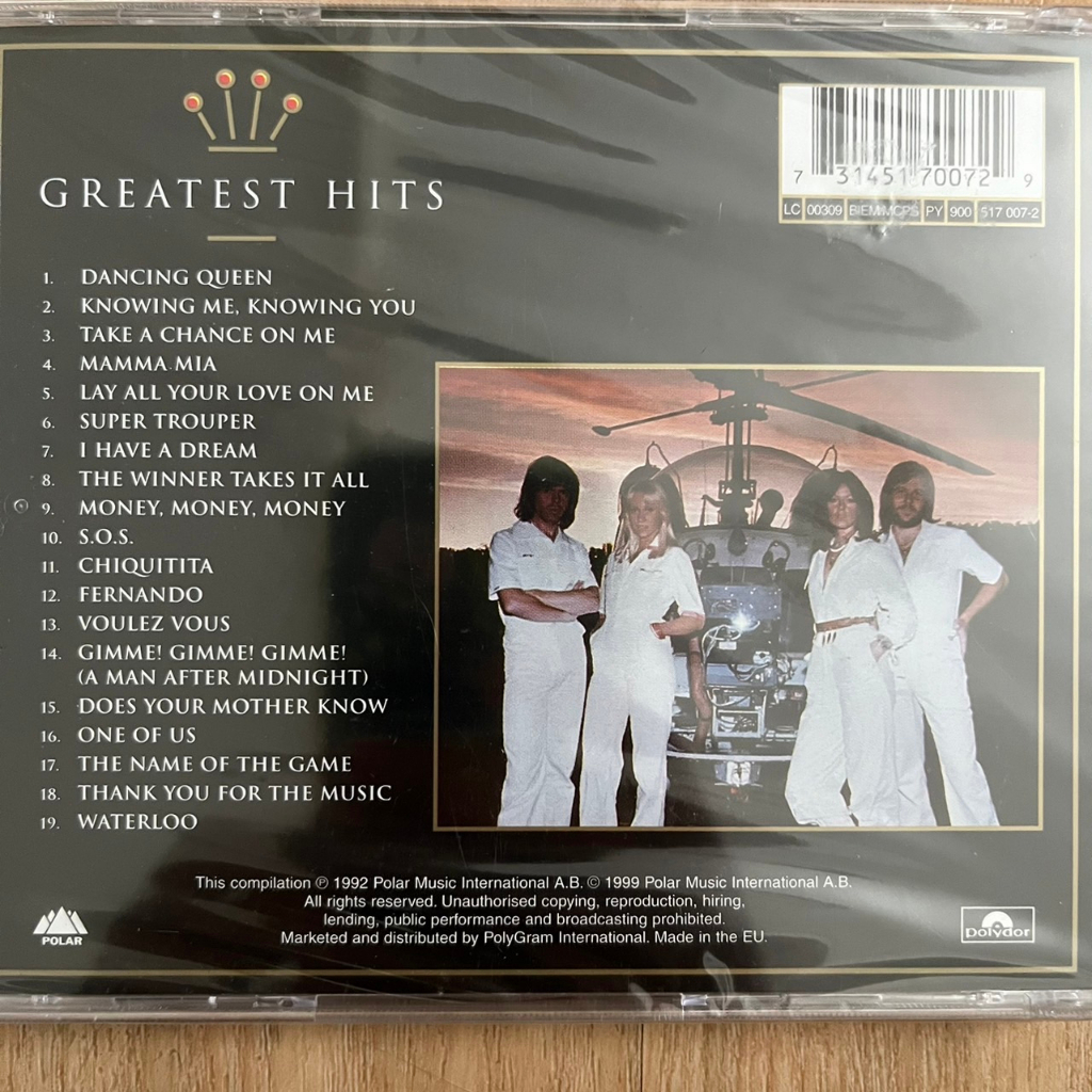 CD ซีดีเพลง ABBA – Gold (Greatest Hits) (แผ่นแท้,ใหม่ ซีล )