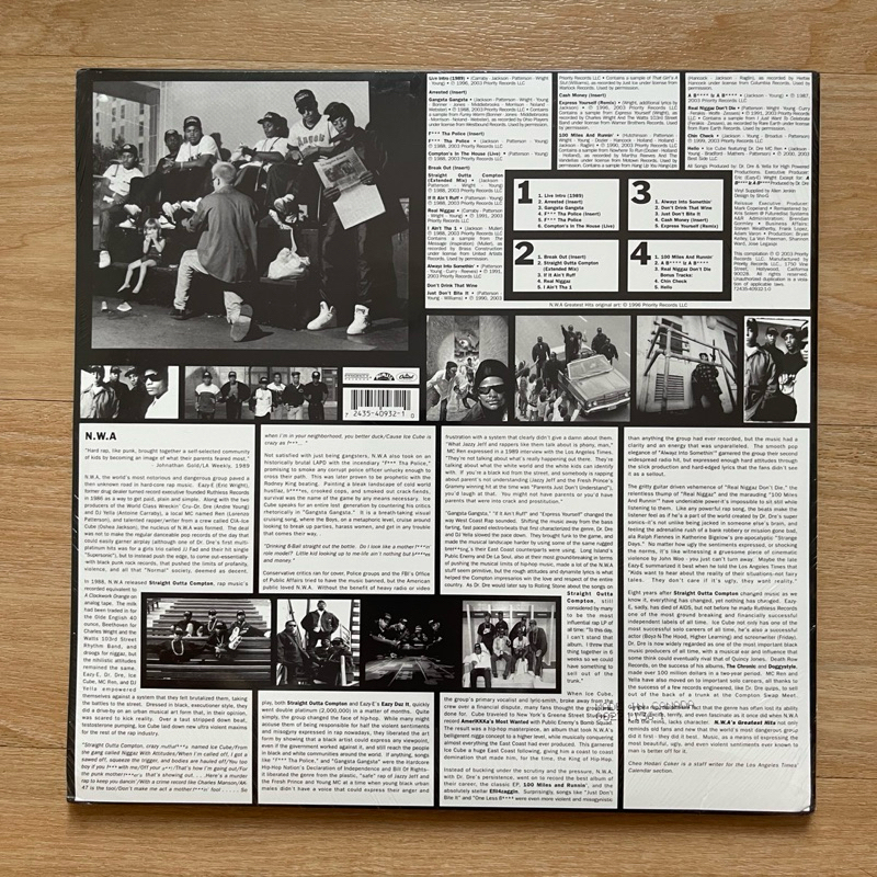 แผ่นเสียง N.W.A. - Greatest Hits , 2 x Vinyl, LP, Compilation, Reissue ,Canada มือหนึ่ง ซีล *มุมปกล่างยู่ มีรอยพับ