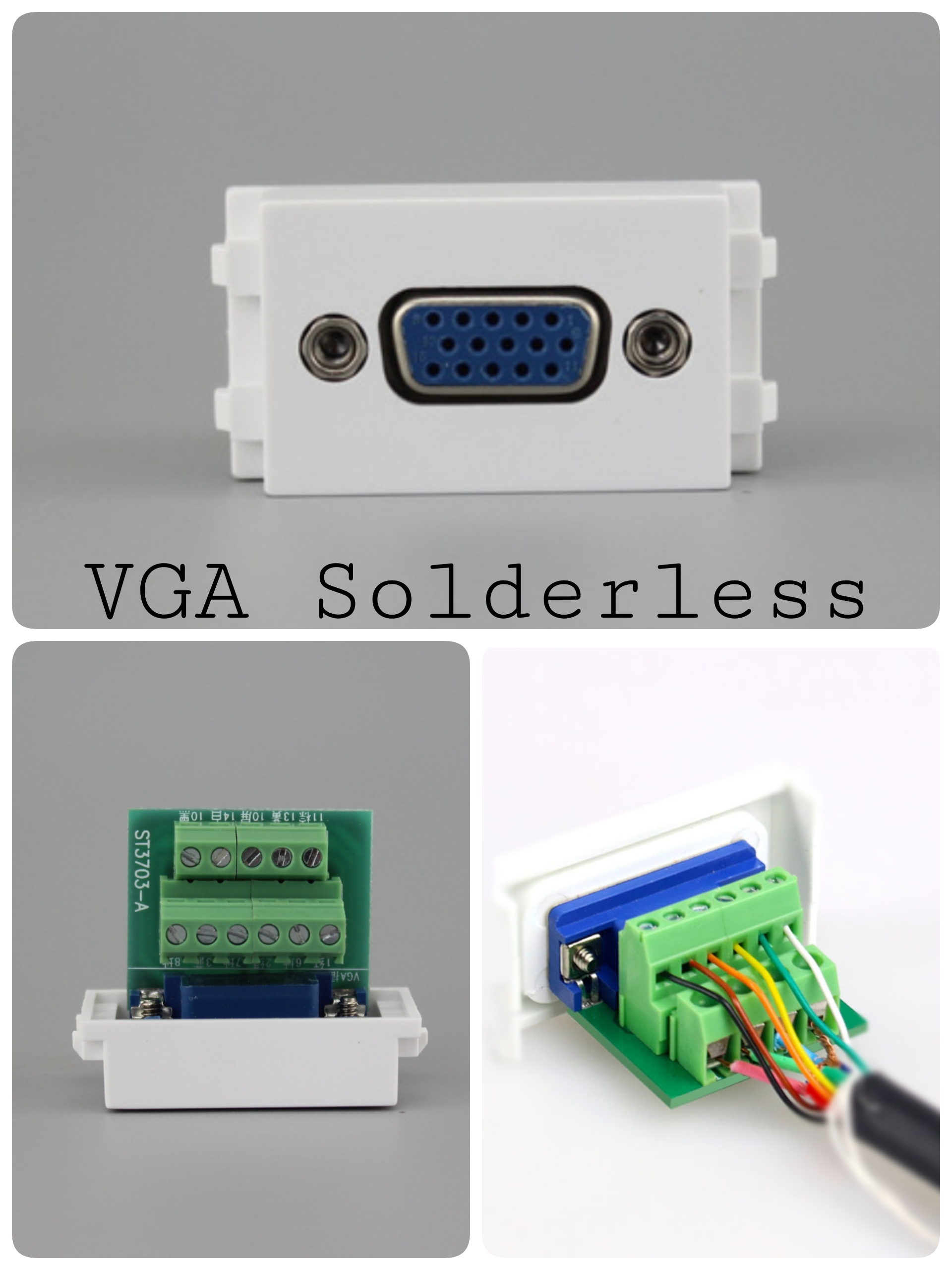 หน้ากาก VGA แบบขันยึดสาย รุ่น VGASW-W
