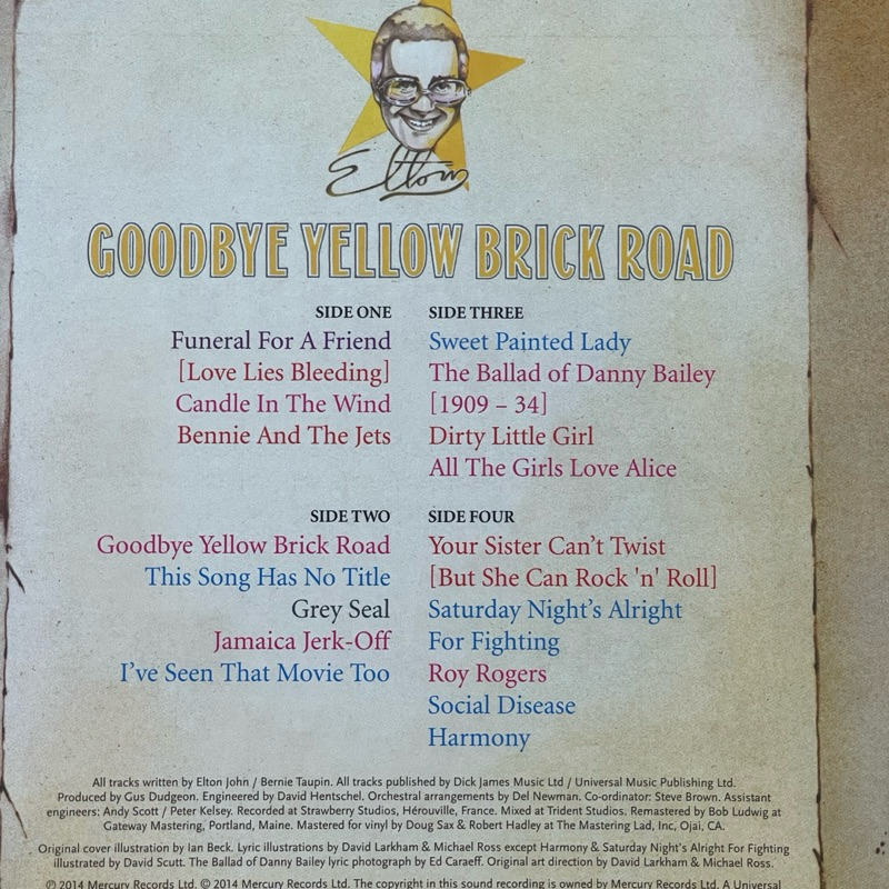 แผ่นเสียง Elton John Goodbye Yellow Brick ,2 x Vinyl, LP, Album, Remastered, Trifold,EU มือหนึ่ง ซีล