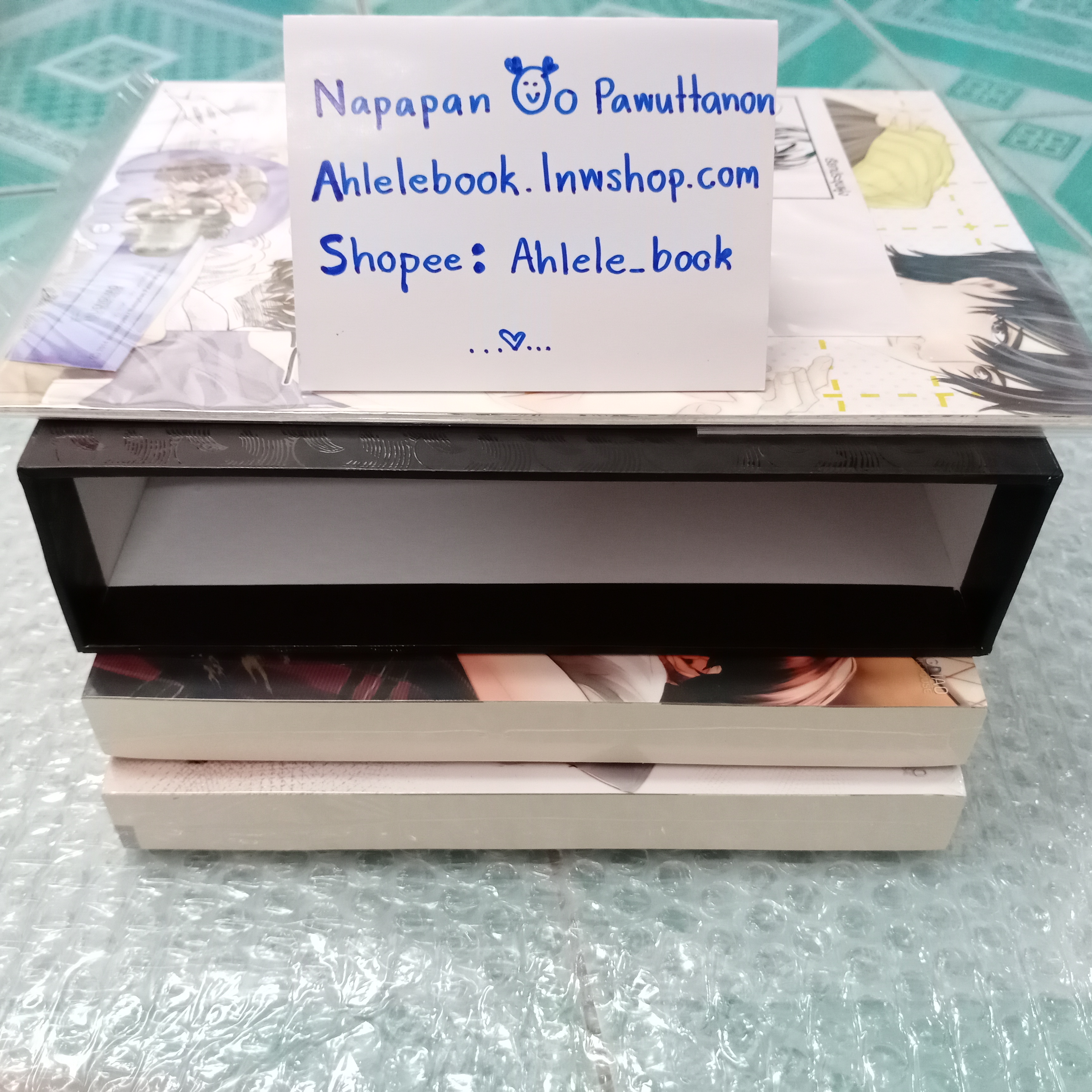 [นิยายวาย][มือ1] Boxset จ้าวธารา หนังสือ 2 เล่มจบ + *เปเปอร์การ์ตูน + โดจิน seven days + สแตนดี้ 3 ลาย + ที่คั่นไดคัท