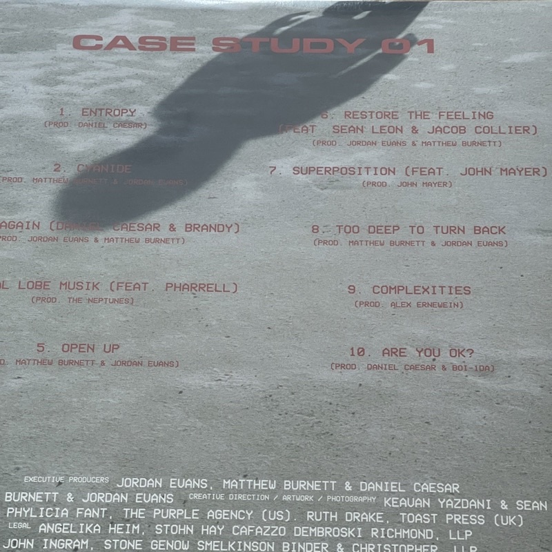 แผ่นเสียง Daniel Caesar – Case Study 01/ Red (translucent )Vinyl, LP, Album แผ่นเสียง มือหนึ่ง ซีล