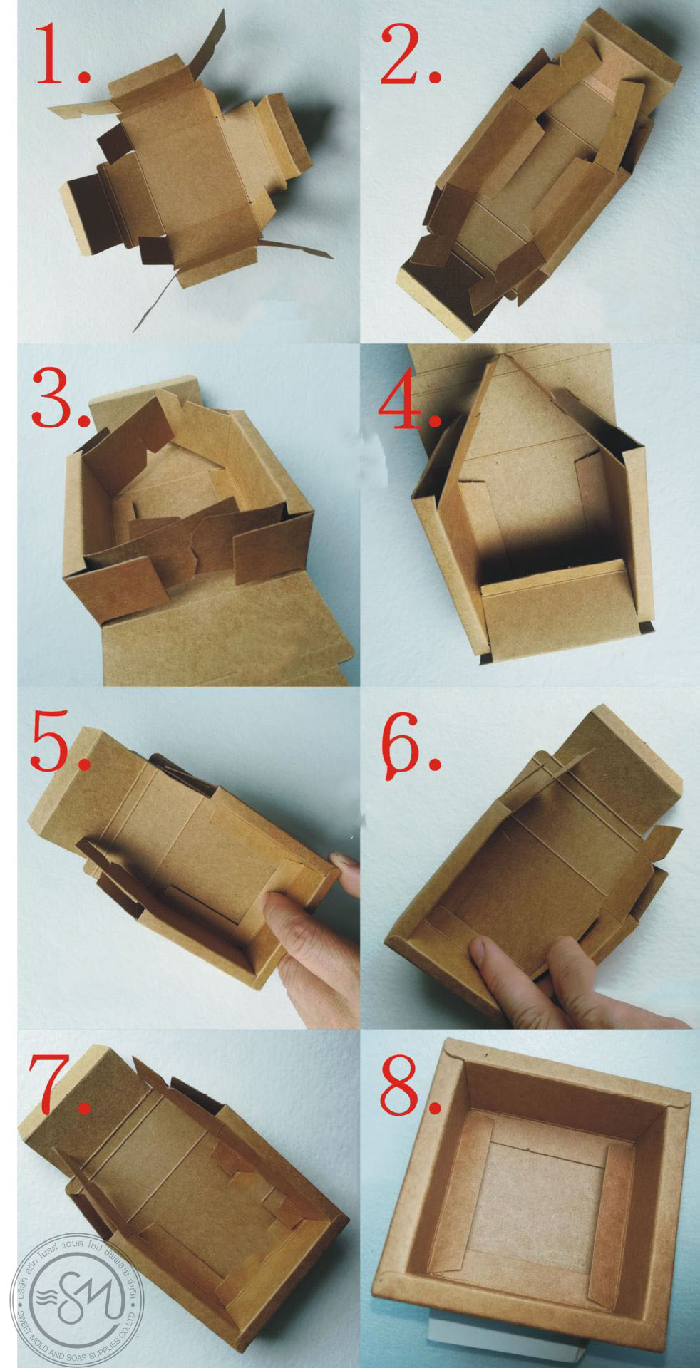 กล่องหน้าต่างลิ้นชักกระดาษคราฟท์ ขนาด7.5x7.5x3cm แพ็ค50ชิ้น