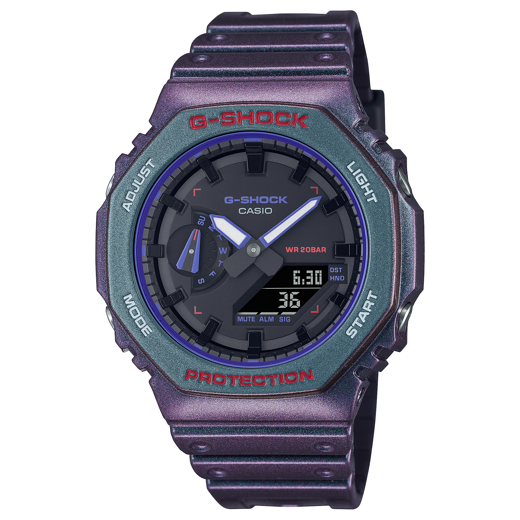 GA-2100AH-6A | อะนาล็อก-ดิจิตอลมาตรฐาน | ซีรีส์ 2100 | G-SHOCK | นาฬิกา | CASIO
