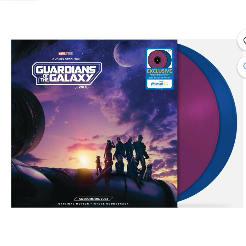 แผ่นเสียง Guardians Of The Galaxy Vol. 3, ** Vinyl, LP, Purple - Blue , US Canada มือหนึ่ง ซีล