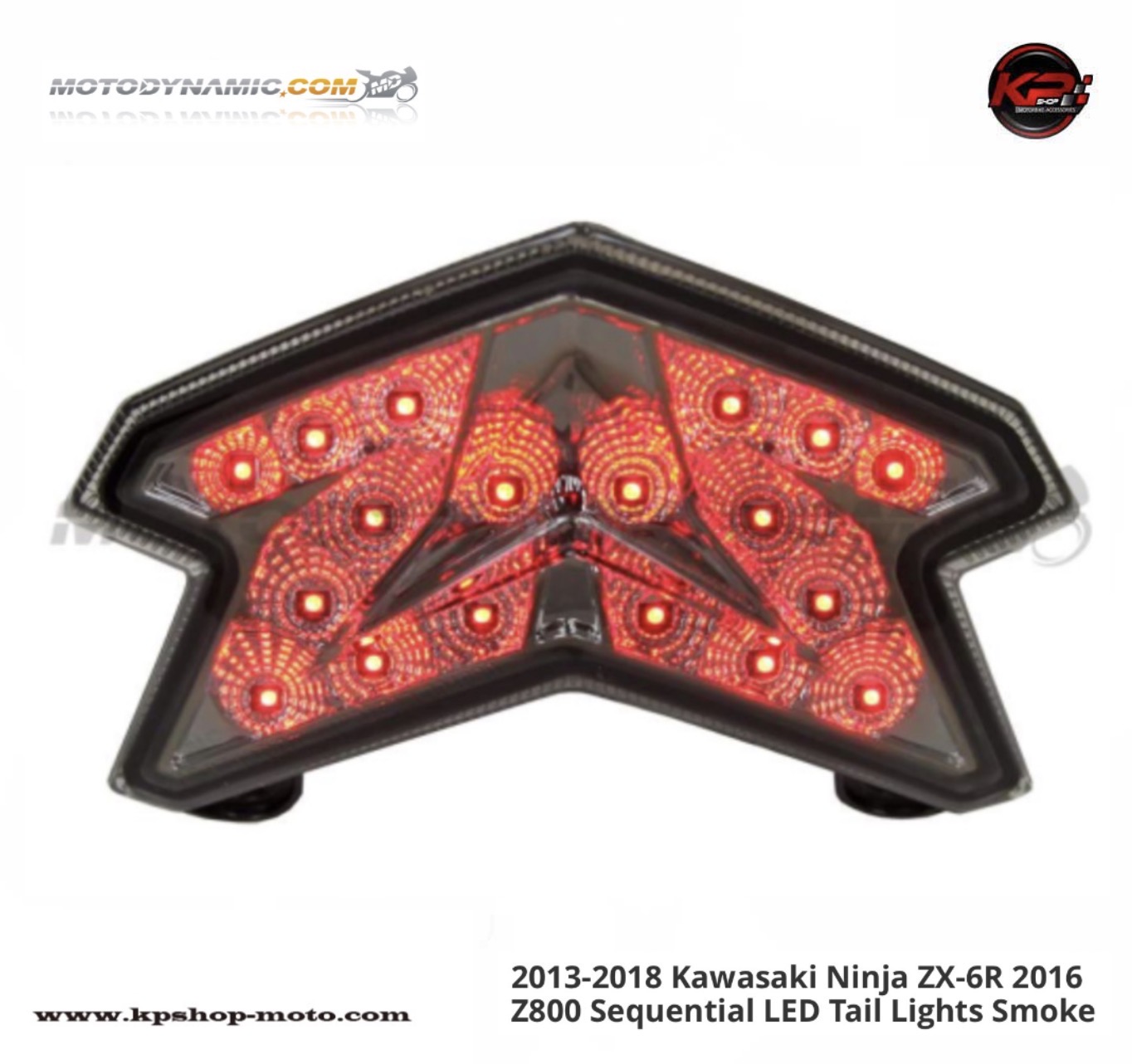 ไฟท้ายแต่ง 2013-2018 Kawasaki Ninja ZX-6R & 2016 Z800 Tail Light Smoke Lens