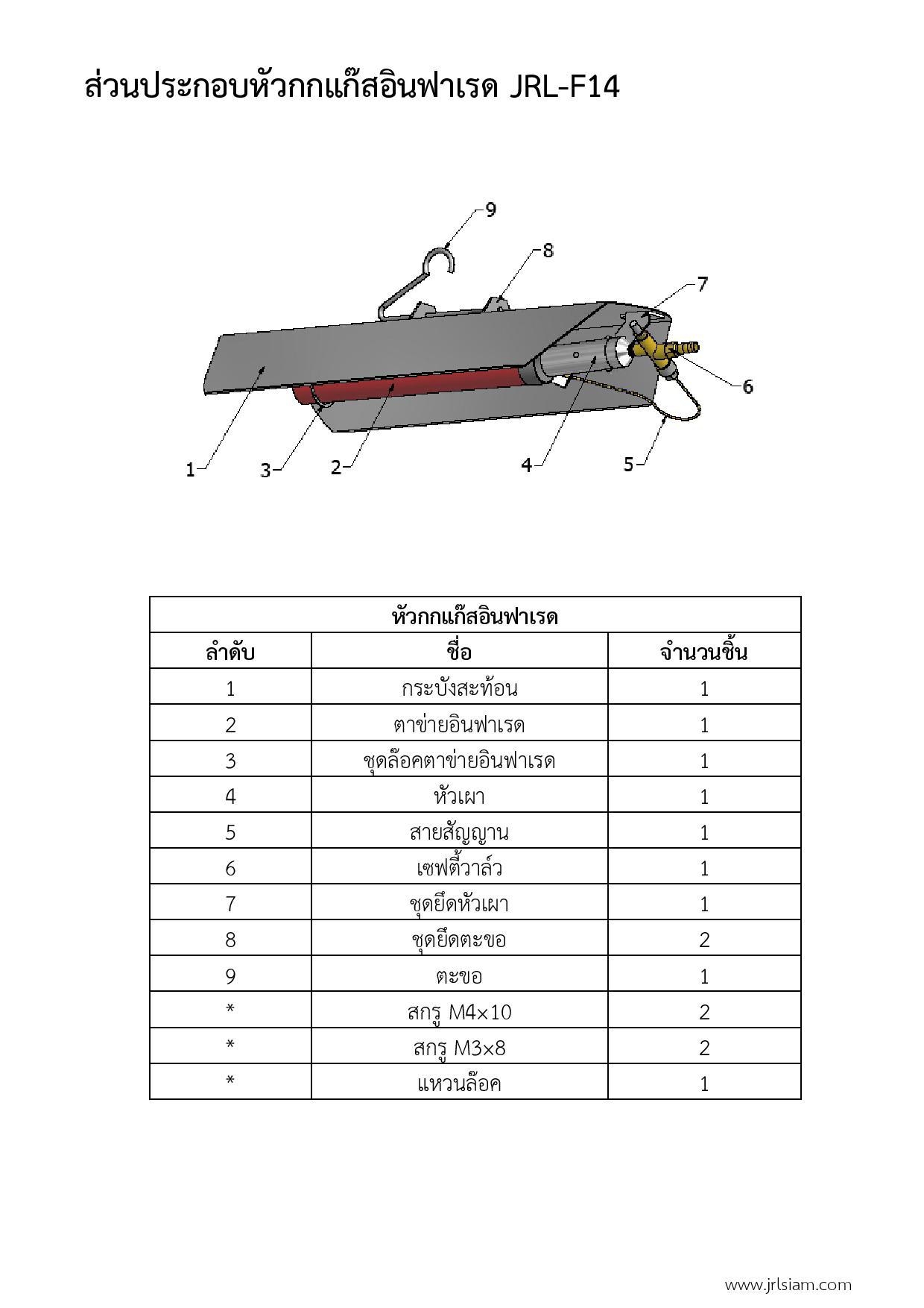 JRL F-14 Infra-red LP gas brooder หัวกกแก๊สอินฟาเรด รุ่น F-14