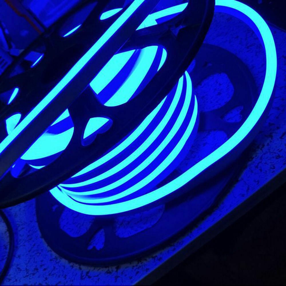 [ฟรี ! ปลั๊กหัวจ่าย ] LED Neon Flex AC220V เเบ่งขาย 5 เมตร ไฟเส้น led นีออนเฟล็กซ์ ไฟแอลอีดีนีออนดัด สามารถ ตัด ดัด โค้ง งอ ตกเเต่งายในและภายนอกสถานที่หรือการเดินไฟซ่อนฝ้า -กดเลือก แสงขาว วอร์ม เขียว เเดง น้ำเงิน ฟ้า เหลือง ความยาว 5 เมตร
