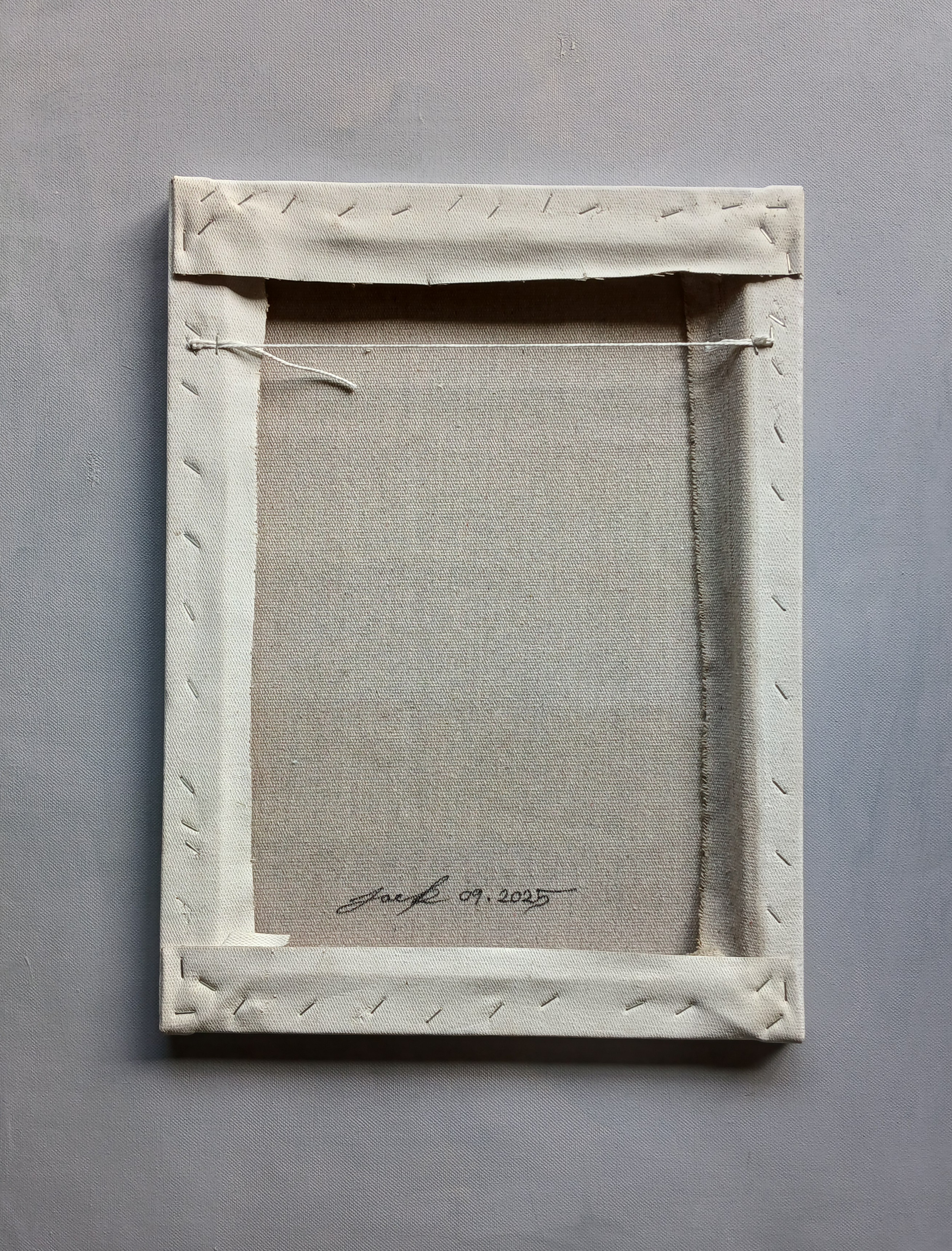 Surreal Portrait 35 วาดเส้นปากกา, สีอะครีลิค บนเฟรมผ้าใบ ขนาด 30 × 40 cm.