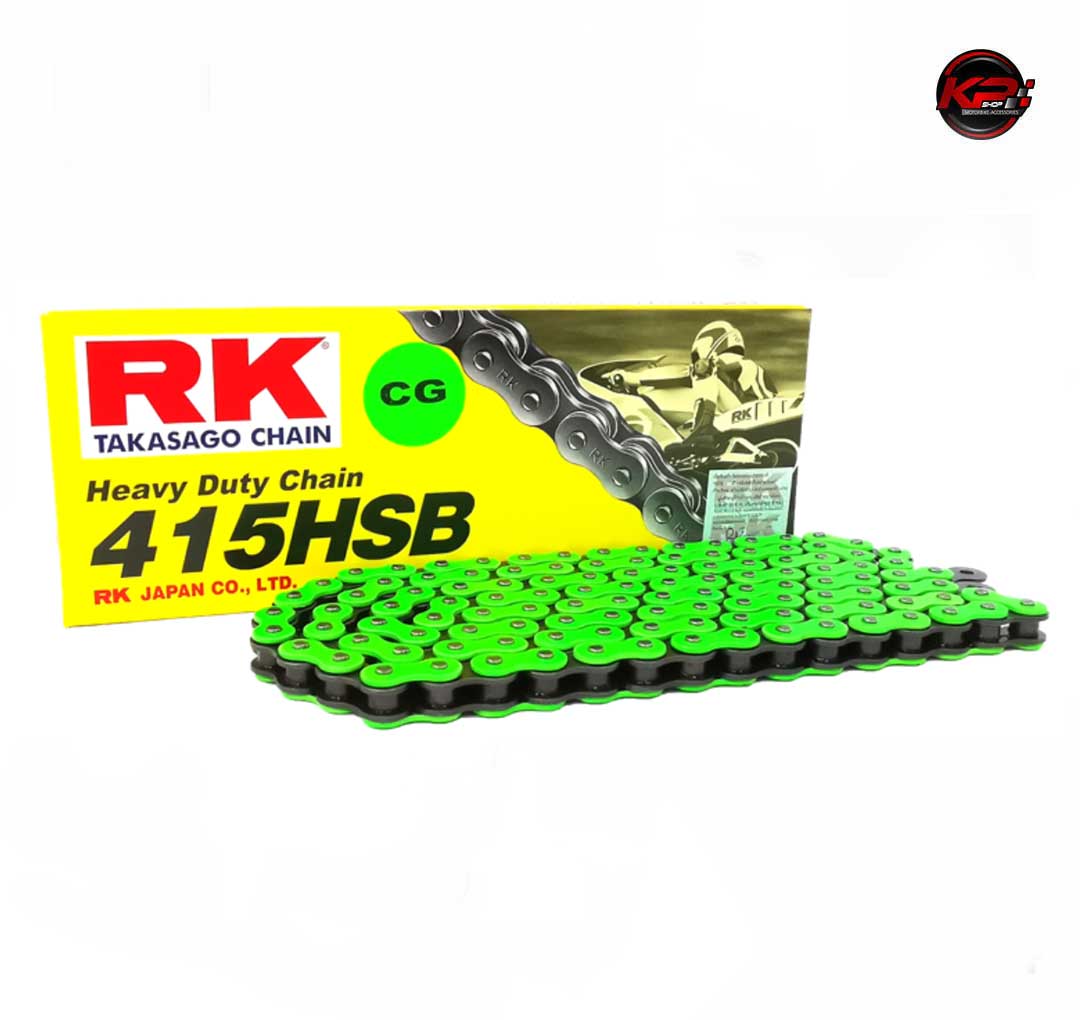 โซ่ RK 415 สีเขียว CG415HSB 120L NON RING (Green Color Chain)