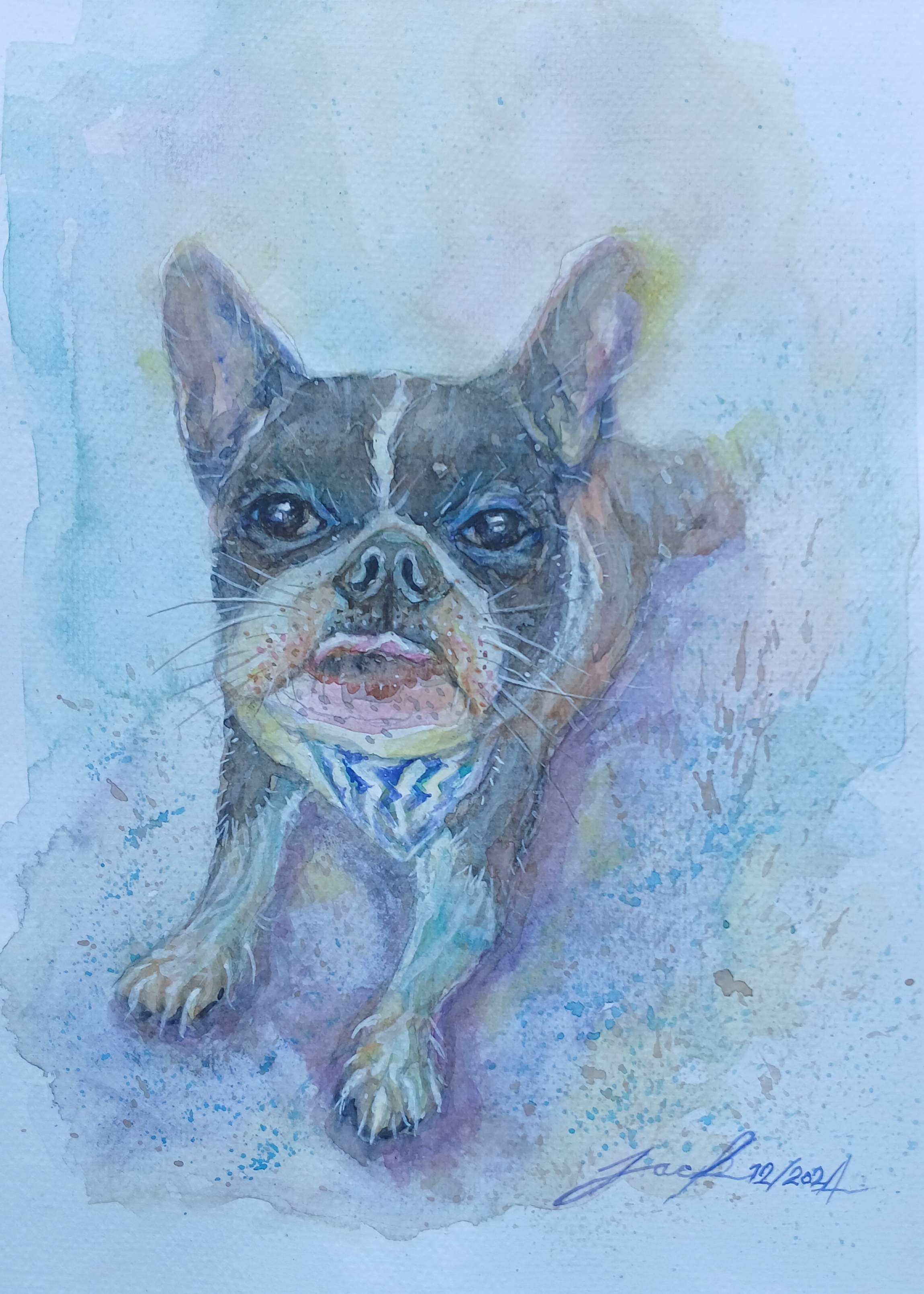 ภาพวาดสีน้ำ บนกระดาษ Canson 320 แกรม ขนาด [A4] 21 cm. x 29.7 cm.งานวาด ไม่ใช่ภาพพิมพ์หรือโปสเตอร์ครับ