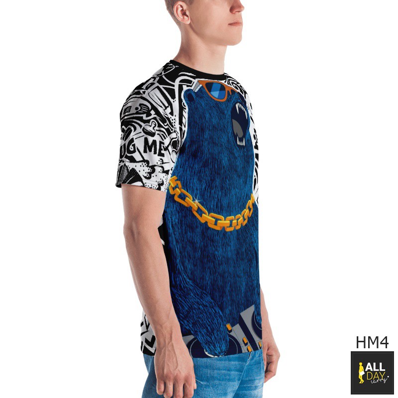 ✅ ลดล้างสต๊อค (HM4 | ลายหมีสีน้ำเงิน) เสื้อ oversize เสื้อยืดหลวมๆ T-Shirt เสื้อพิมพ์ลาย เสื้อตัวใหญ่ L XL 2XL 3XL