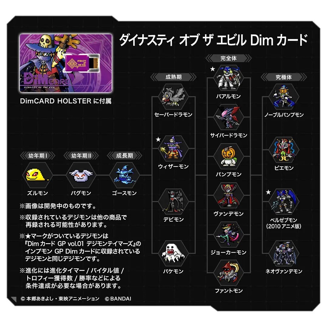 8064632 BANDAI DIGITAL MONSTER DIGIMON Vital Bracelet Dim Card Holster & Dynasty of the Evil Dim Card