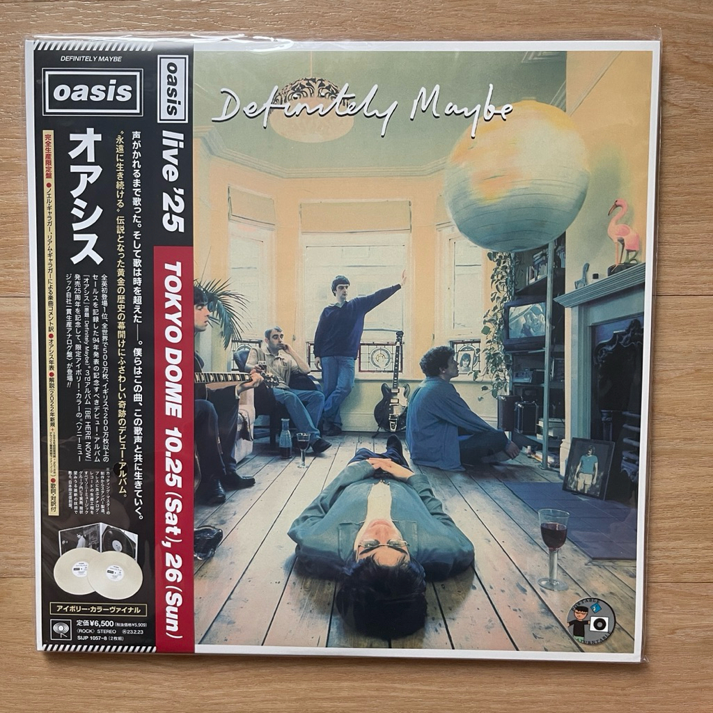 แผ่นเสียง Oasis Definitely Maybe , 2 x Vinyl, LP, Album, Limited Edition, Ivory JP มือหนึ่ง ซีล