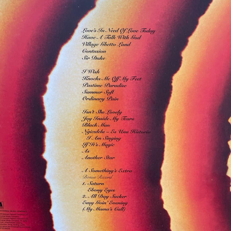 แผ่นเสียง Stevie Wonder - Songs In The Key Of Life (2-LP set + 7" single) ,มือหนึ่ง ซีล