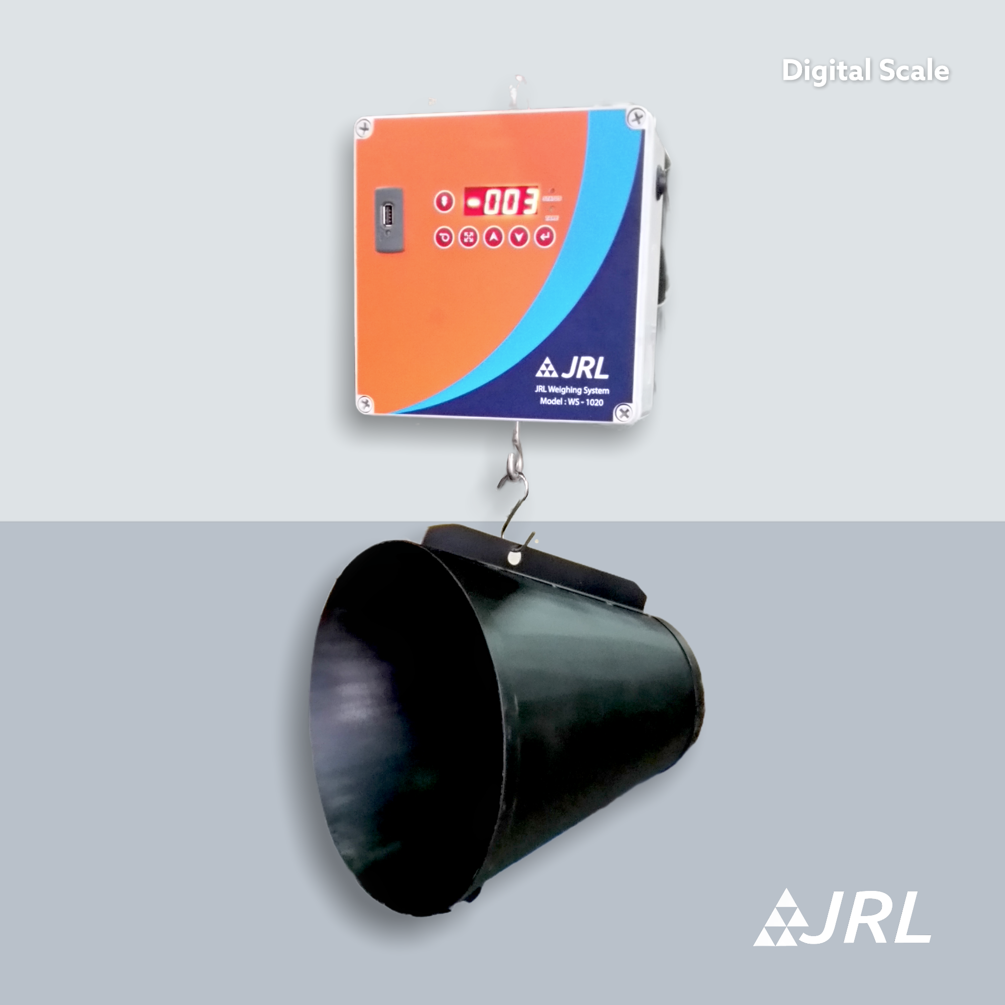 JRL Chick scale model: WS-1020 with hopper ตาชั่งไก่ ขนาด 10 กิโลกรัม พร้อม ฮอปเปอร์ Qr Code