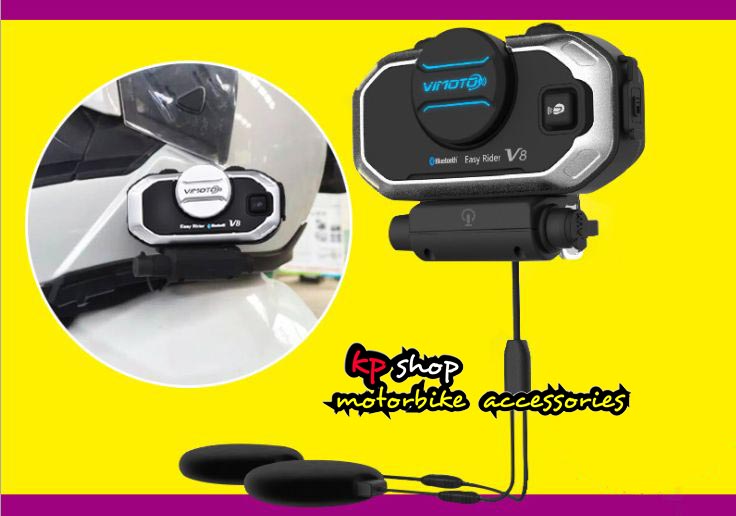 บูลทูธติดหมวก vimoto v8