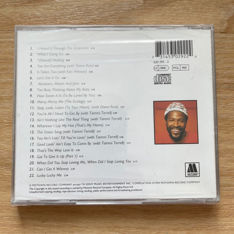 CD ซีดีเพลง Marvin Gaye – The Very Best Of Marvin Gaye แผ่นแท้ ใหม่ ซีล