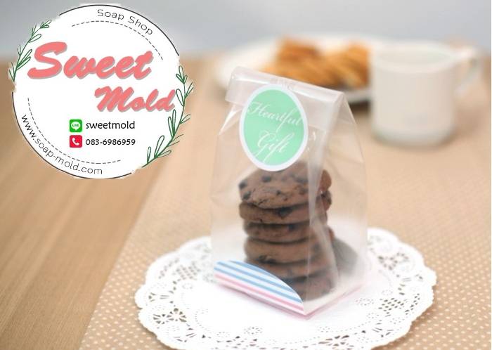 ถุงซองใสตั้งได้ 22.5*8.5+6 cm : บรรจุ100ชิ้น (ไม่รวมสติกเกอร์)6480