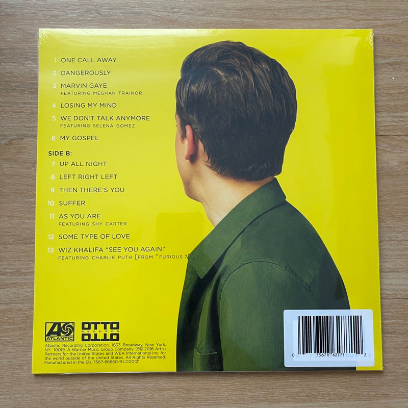 แผ่นเสียง Charlie Puth - Nine Track Mind *Limited Edition, Clear [Crystal] , Vinyl, LP, Album, EU มือหนึ่ง ซีล