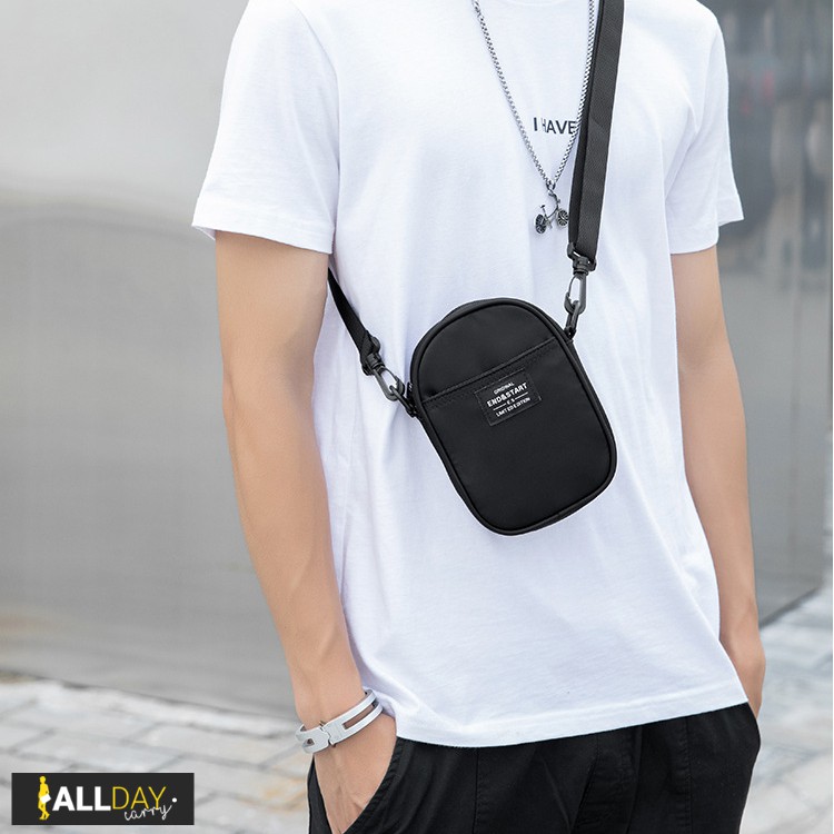 มาใหม่! NY29 กระเป๋าสะพายข้าง สีดำ สวยเท่ ผ้า Nylon กันน้ำ ผู้ชาย ผู้หญิง