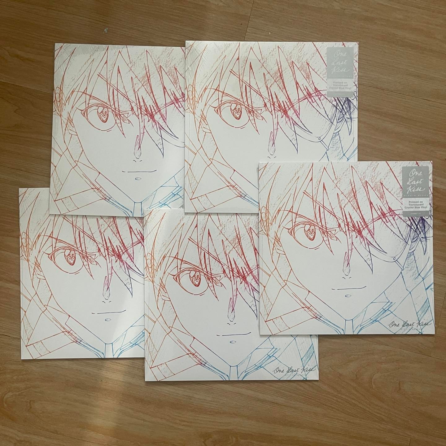 แผ่นเสียง Utada Hikaru - One Last Kiss (EVANGELION) (**translucent crystal blue vinyl ) อัลบั้มนี้ เป็นเพลงประกอบอนิเมะ Neon Genesis EVANGELION 3.0+1.0