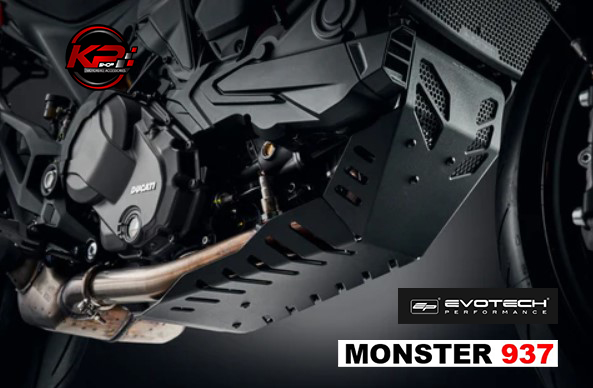 การ์ดเครื่อง Evotech Ducati Monster 937 Engine Guard Protector (ทรงยาว)
