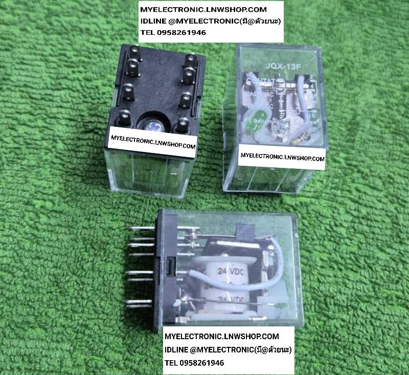 ขาย JQX-13F รีเลย์24V8ขามีLED รีเลย์ RELAY COIL 24V DC 8P 2CONTRAC รีเลย์คอลย์24V8ขา มีLED มีไฟโชว์ แสดงสถานะ ยี่ห้อ JQX ราคา ตัวละ . . . . หน่วย บาท