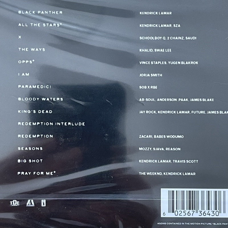 CD Various - Black Panther The Album (Music From And Inspired By) แผ่นแท้ มือหนึ่ง ซีล