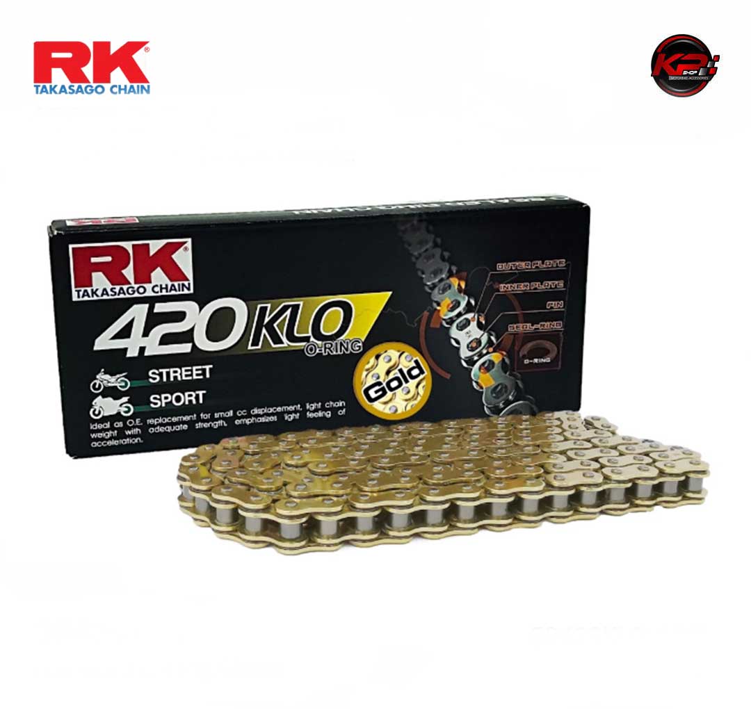 โซ่ RK สีทอง GR420KLO-120L (Full Gold O-ring Chain)
