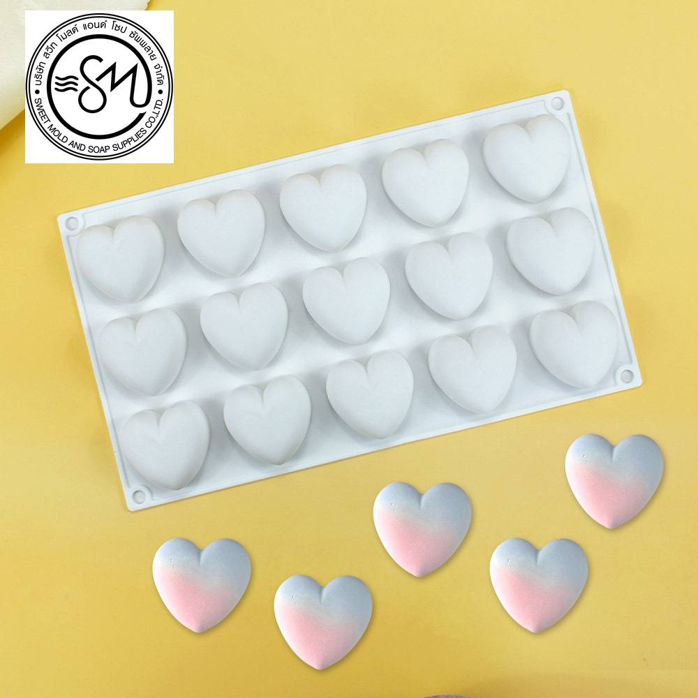 แม่พิมพ์หัวใจ 15ช่อง ขนาด35กรัม