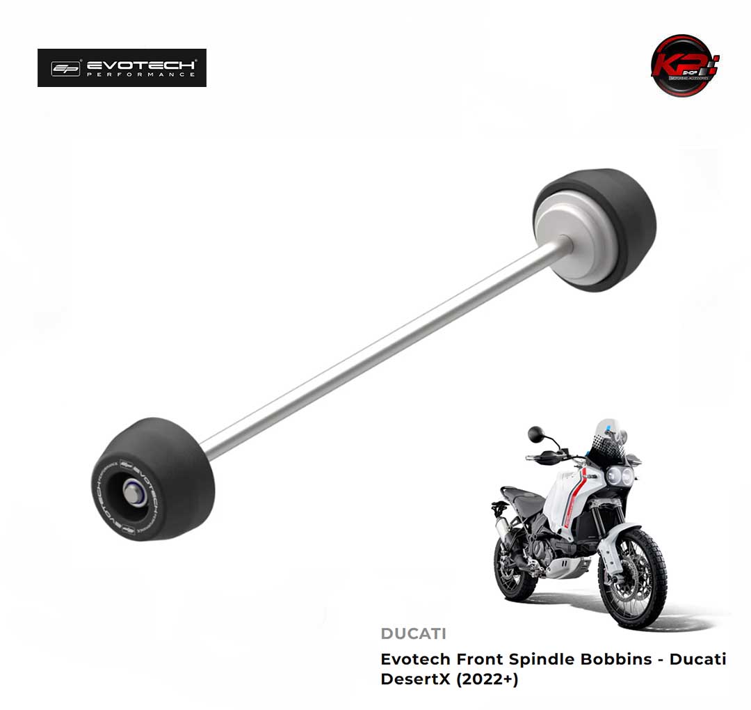 กันล้มหน้า Evotech Front Spindle Bobbins - Ducati DesertX (2022+)