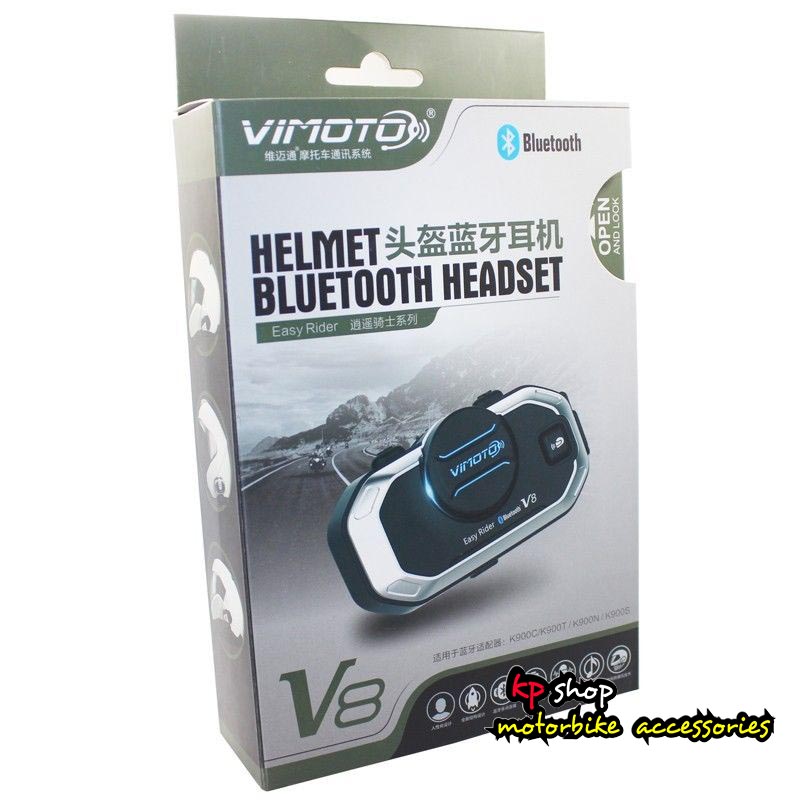 บูลทูธติดหมวก vimoto v8