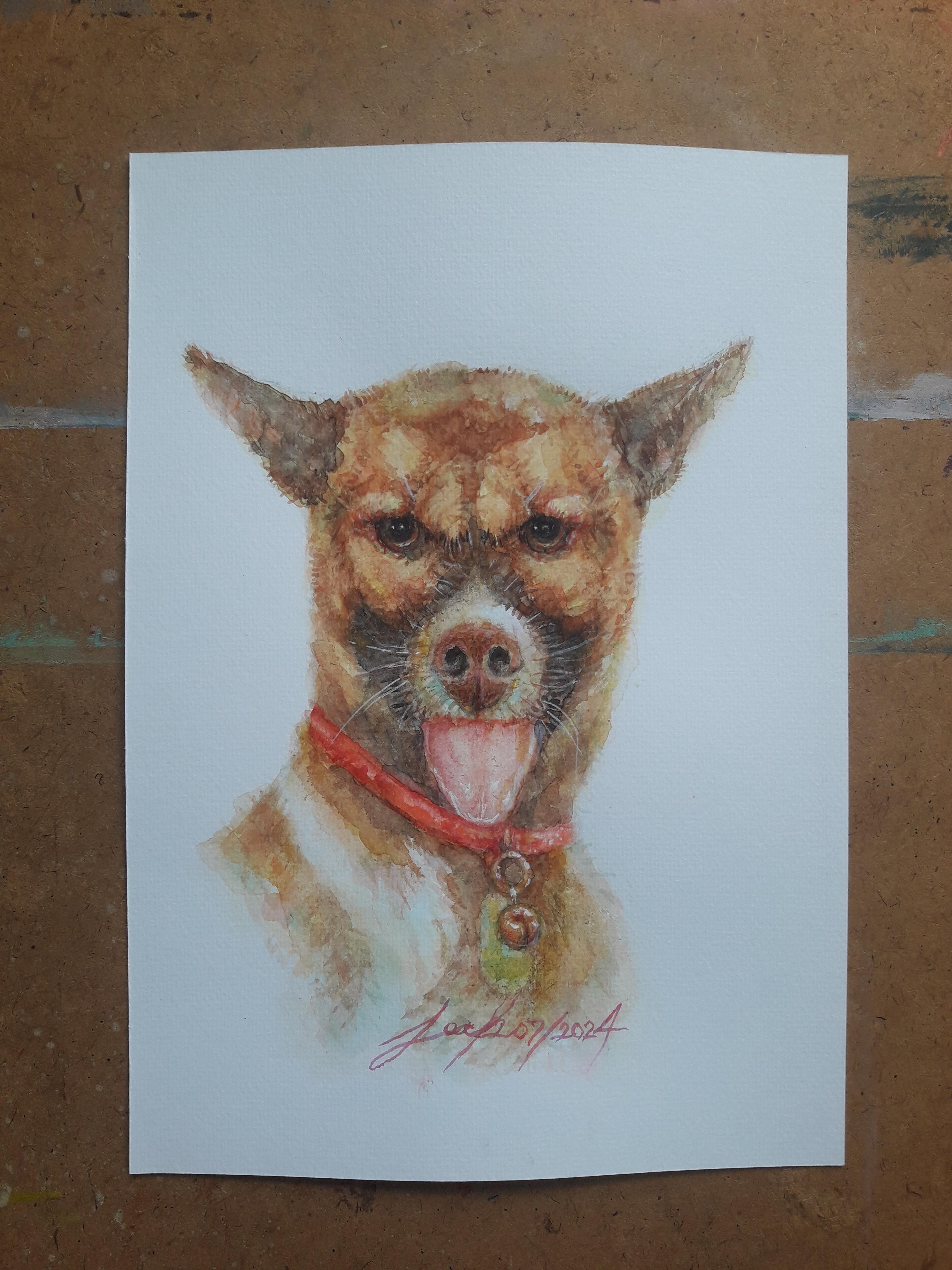 ภาพวาดสีน้ำ บนกระดาษ Canson 320 แกรม ขนาด [A4] 21 cm. x 29.7 cm.งานวาด ไม่ใช่ภาพพิมพ์หรือโปสเตอร์ครับ