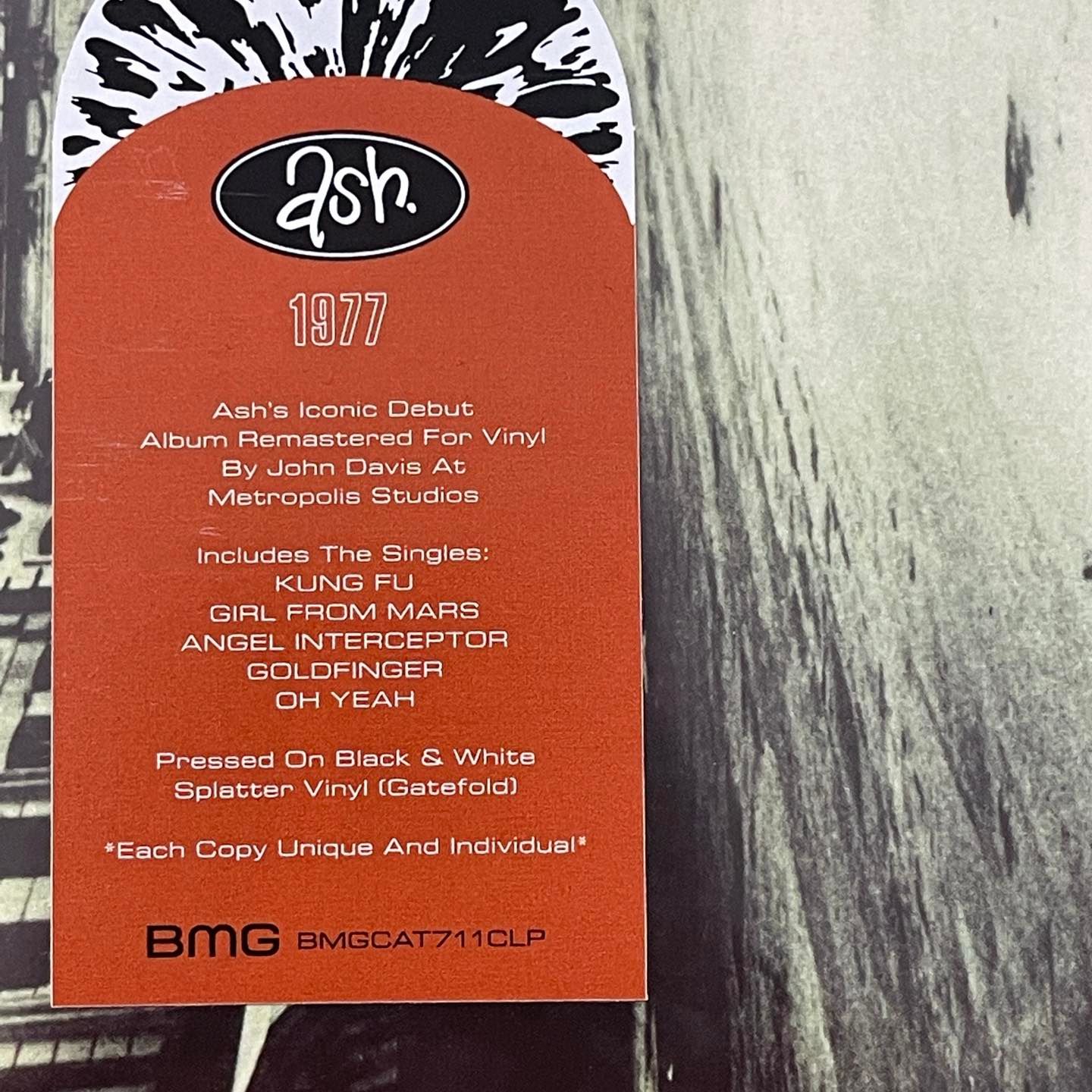 แผ่นเสียง Ash – 1977 **White / Black splatter ,Vinyl, LP, Album, Reissue, Remastered,แผ่นเสียงมือหนึ่ง ซีล