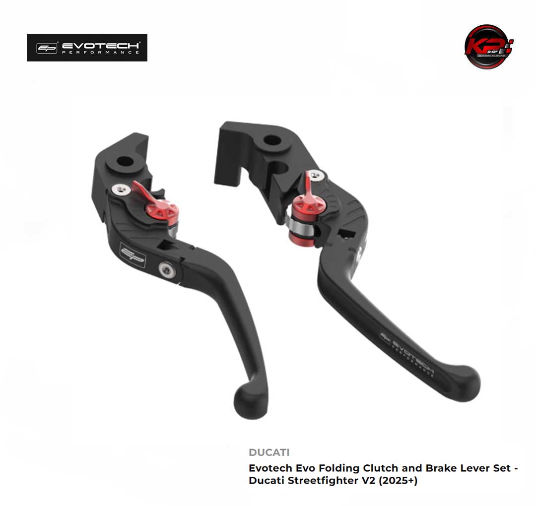มือเบรค มือครัช Evotech Evo Folding Clutch and Brake Lever Set - Ducati Streetfighter V2 (2025+)
