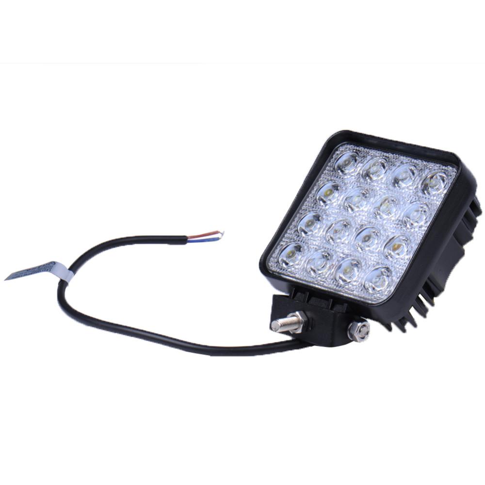 LED FLOODLIGHT ไฟสปอร์ตไลท์ แบบเหลี่ยม ขนาด 4 นิ้ว กำลังไฟ 48 Watt 12V-24V เเสงขาว จำนวน 1 ชิ้น