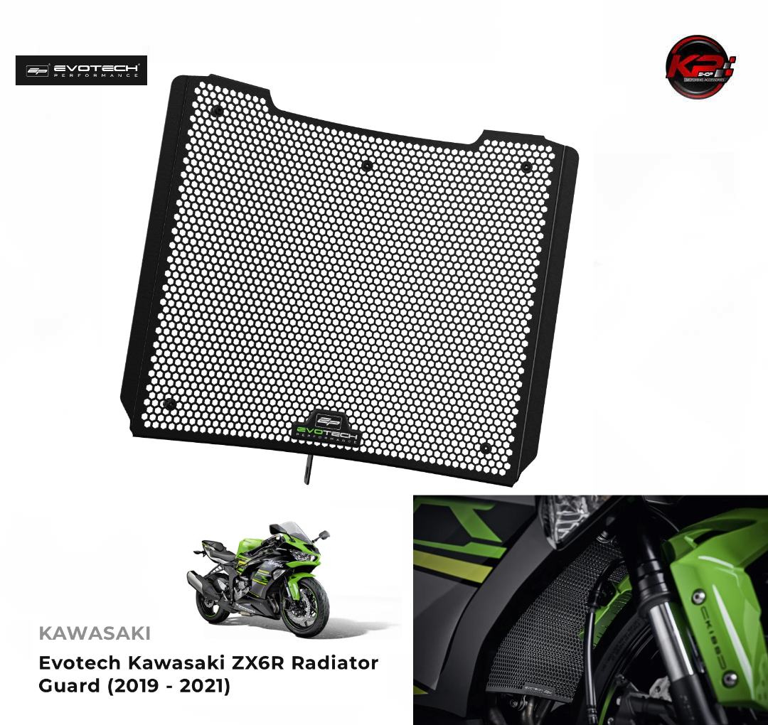 การ์ดหม้อน้ำ Evotech Kawasaki Ninja ZX-6R Radiator Guard