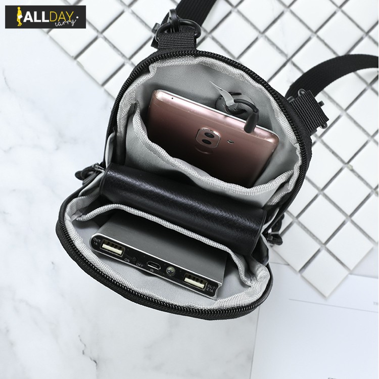มาใหม่! NY24 กระเป๋าสะพายข้าง สีดำ สวยเท่ ผ้า Nylon กันน้ำ ผู้ชาย ผู้หญิง