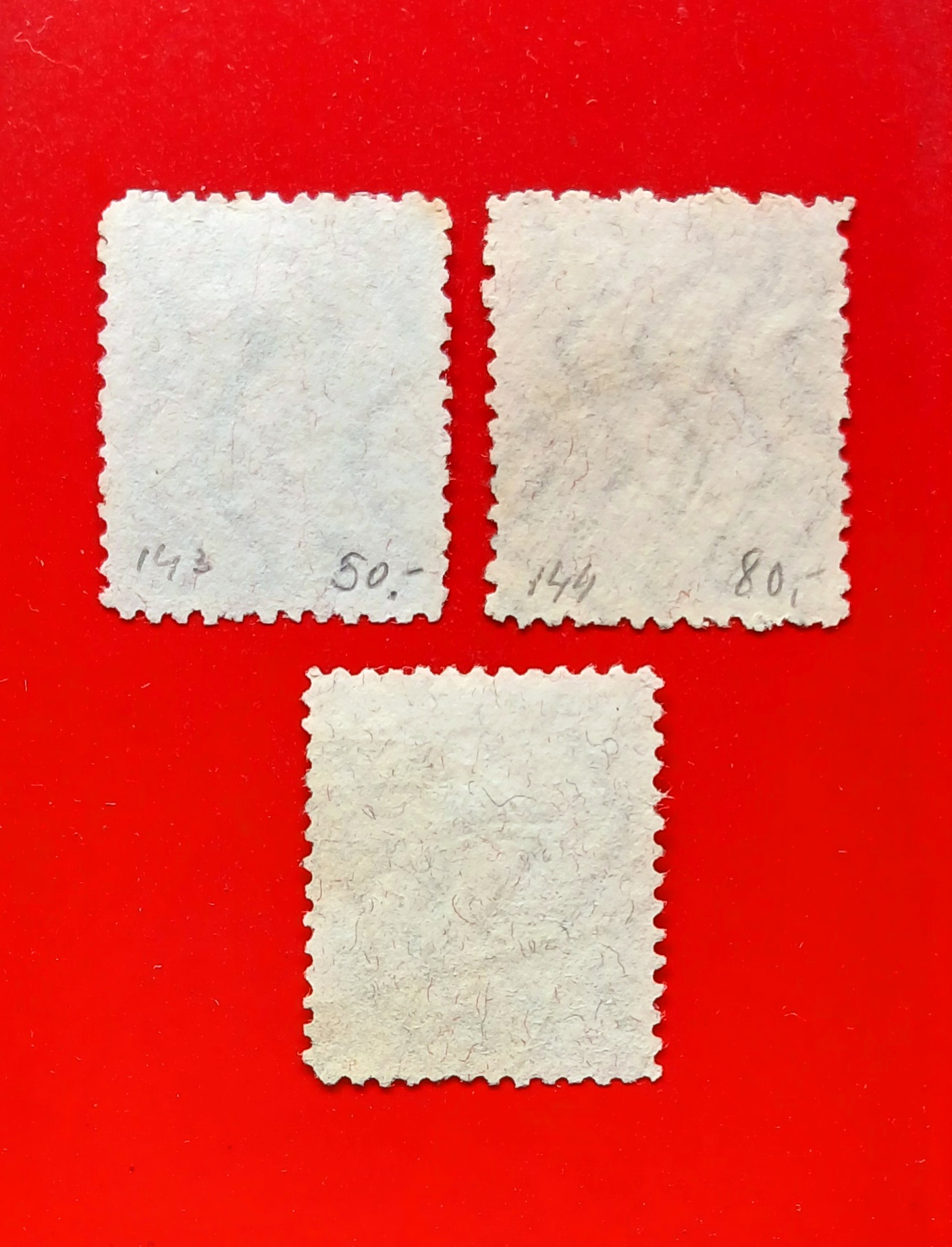 s3461-JAPAN 1914 Empress JINGU , Watermark. แสตมป์ญี่ปุ่น จักรพรรดินี จิงกู พ.ศ.2457 มีลายน้ำ ...ชุด 2 ดวง +ตกเศษหนึ่งดวง ใช้แล้ว เก่าดีปีลึก ...แถมฟรี!! 2 ซองจดหมาย ติดแสตมป์ต่างประเทศส่งมาไทย