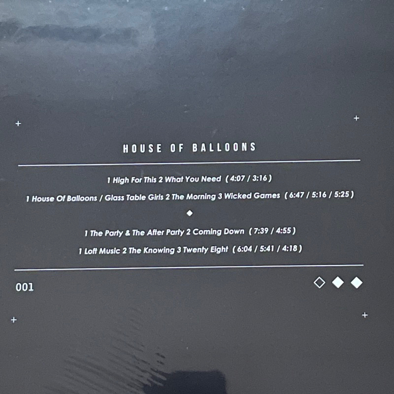 แผ่นเสียง The Weeknd - House Of Balloons album ,2 x Vinyl, LP, Mixtape, Reissue แผ่นเสียงมือหนึ่ง ซีล