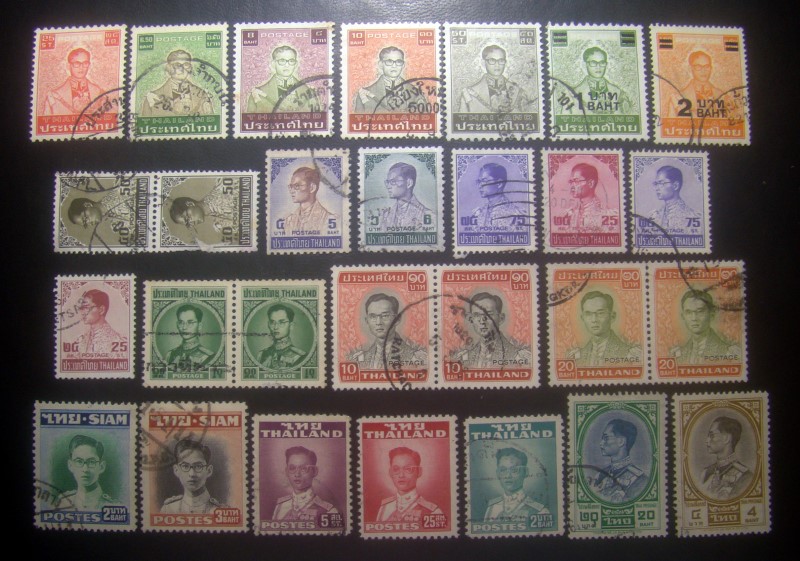 s3197-รวมแสตมป์พระรูป ในหลวง รัชกาลที่ 9 ช่วงปี 2491-2548 จำนวน 56 ดวง ใช้แล้ว ราคาเบา น่าสะสมครับ