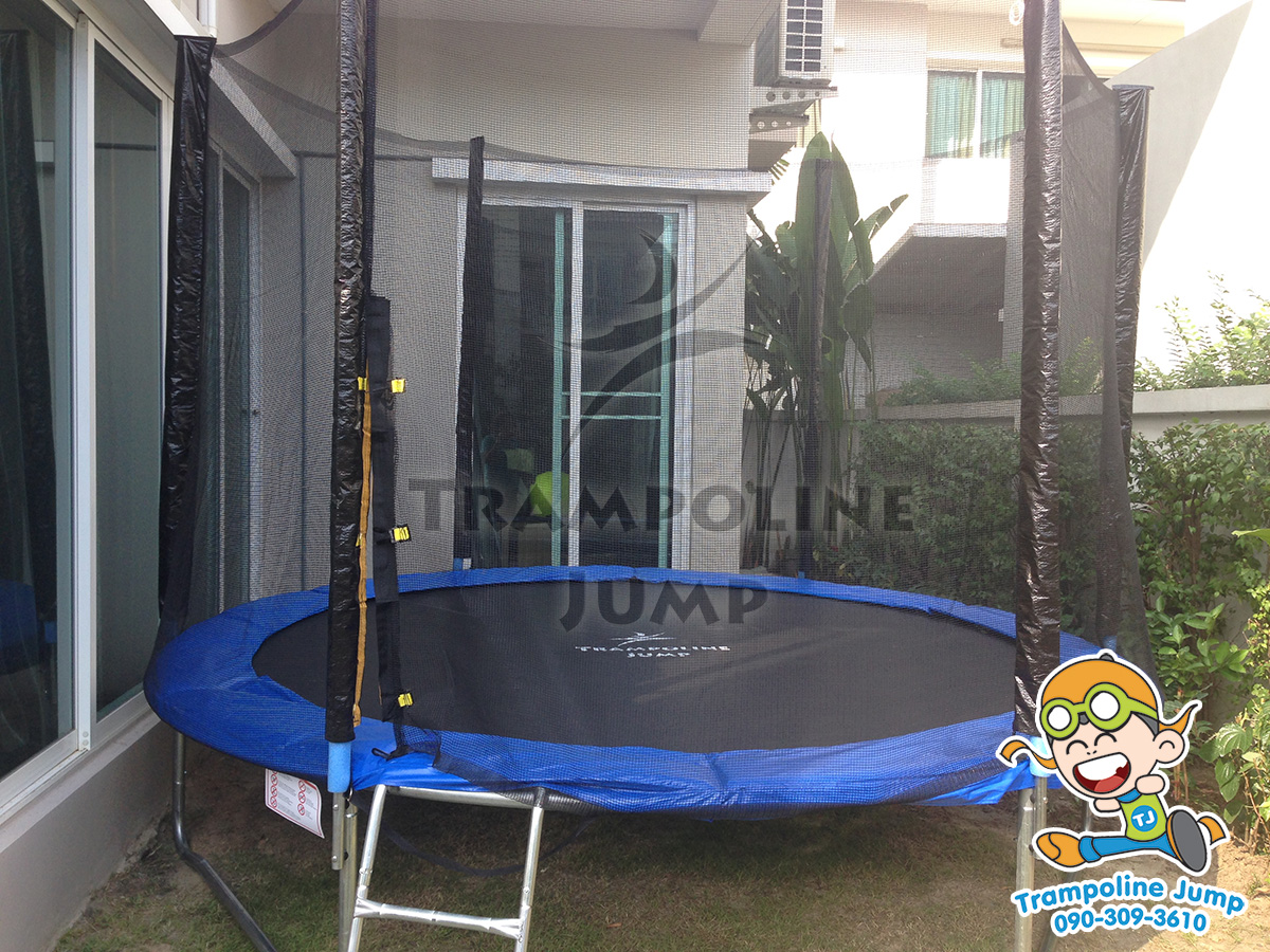 แทรมโพลีน 10 ฟุต สปริงบอร์ดออกกำลังกาย เพิ่มความสูง สำหรับ เด็ก 4 คน
