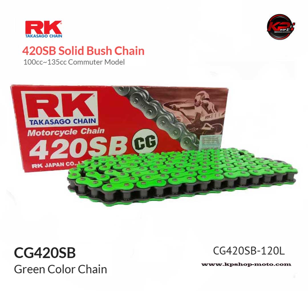 โซ่ RK สีเขียว CG420SB-120L (Green Color Chain)