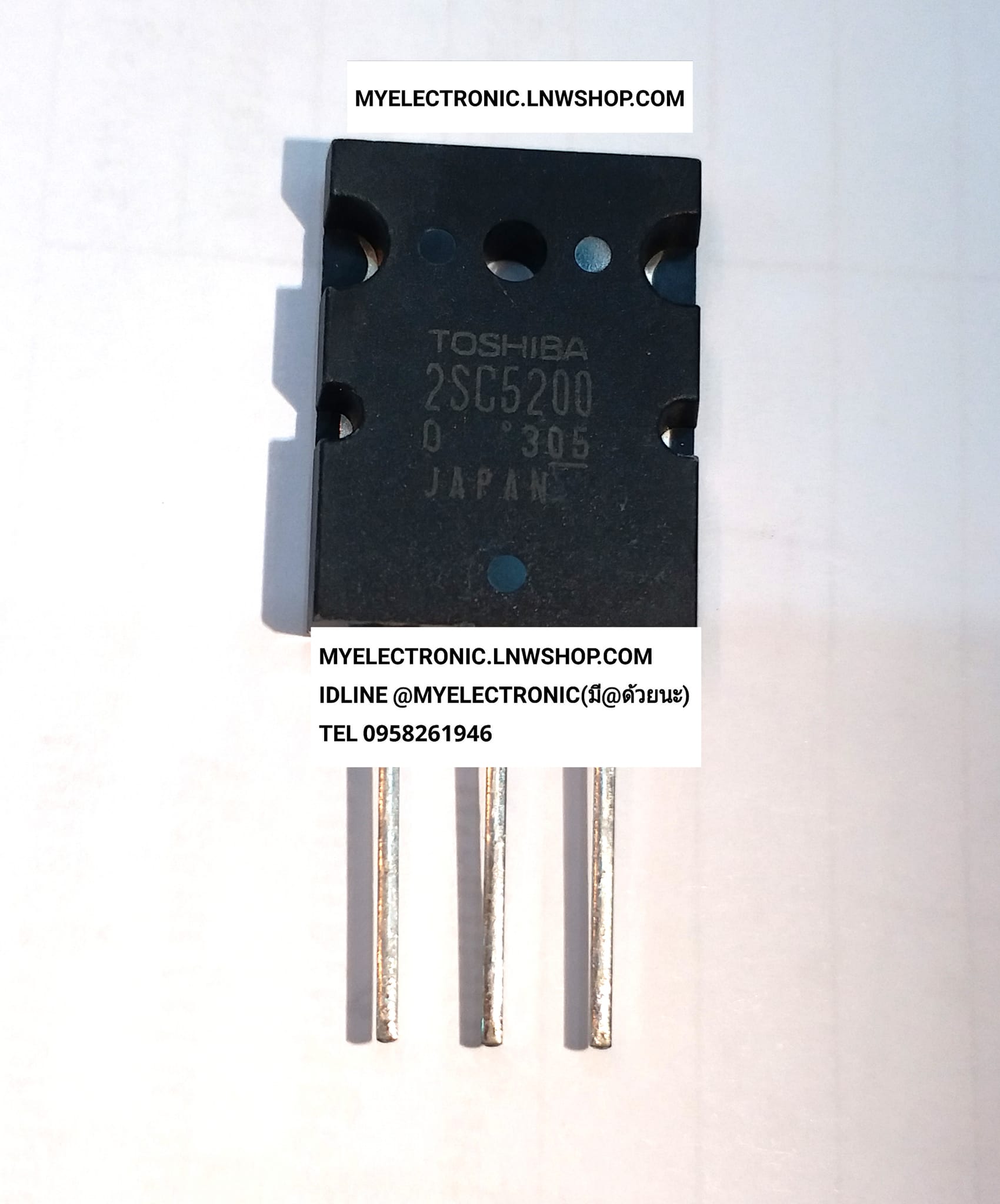 ขาย 2SC5200 ทรานซิสเตอร์ TRANSISTOR 2SC5200-O ตัวถังto-264-3ยี่ห้อTOSHIBA ขาย 2SC5200 C5200 ทรานซิสเตอร์ TRANSISTOR ตัวถัง ยี่ห้อ โตชิบ้า TOSHIBA ของแท้ ราคา ตัวละ . . . . หน่วย บาท. . . .