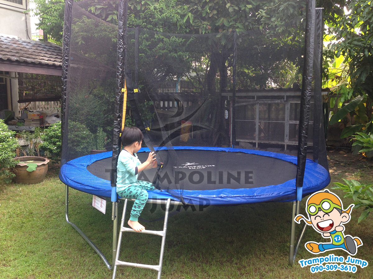 แทรมโพลีน 10 ฟุต สปริงบอร์ดออกกำลังกาย เพิ่มความสูง สำหรับ เด็ก 4 คน